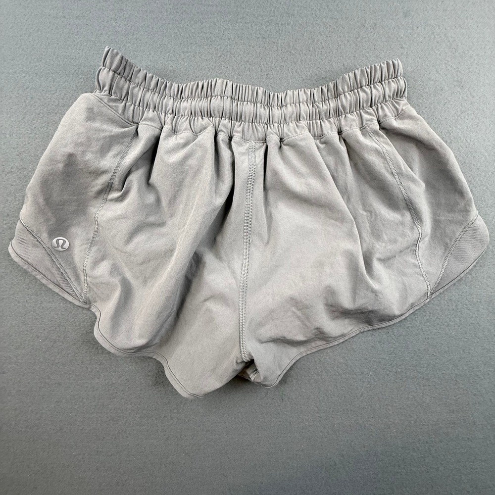 Lululemon Hotty Hot High-Rise Lined Short Women 4 Grey Athletic Running LW7BS6S - Picture 2 of 10